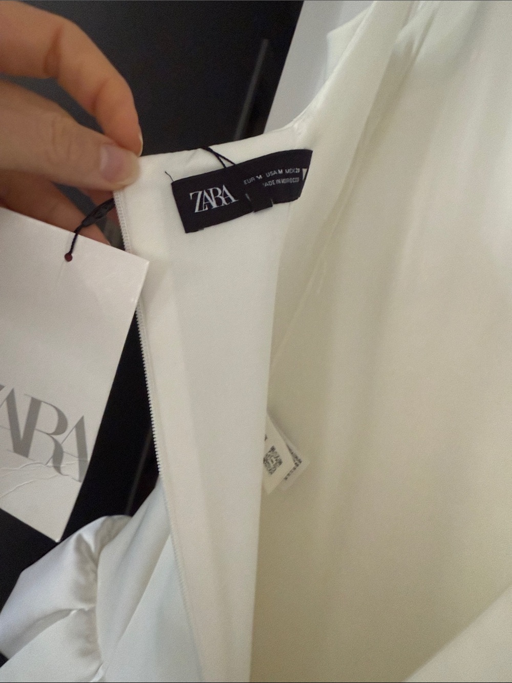 Zara White Sleeveless Mini Dress with Ruffle Hem - Picture 6 of 7